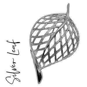 Vintage Silver-Toned Leaf Brooch/Pin
